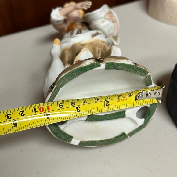 Vintage Homco Porcelain Large figurine Victorian Girl With Goose and fruits - Picture 5 of 13